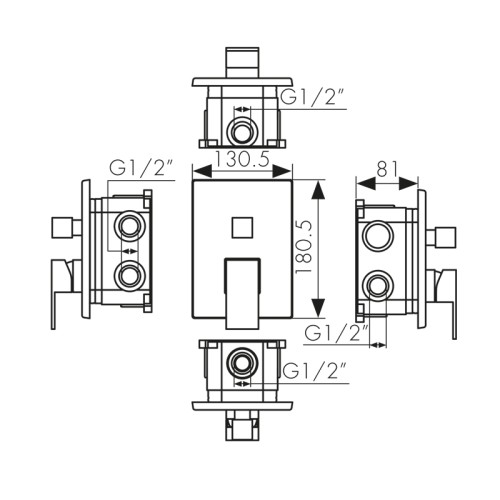 34122 Смеситель KAISER Sonat скрытого монтажа