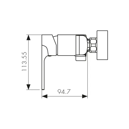 59177 Смеситель KAISER Linear для душа