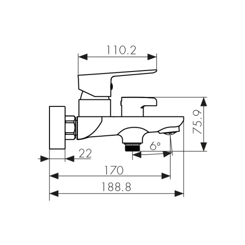60022 Смеситель KAISER Atrio для ванны
