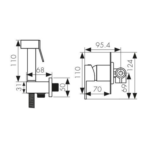 34377-2 Смеситель KAISER Sonat для биде скрытого монтажа