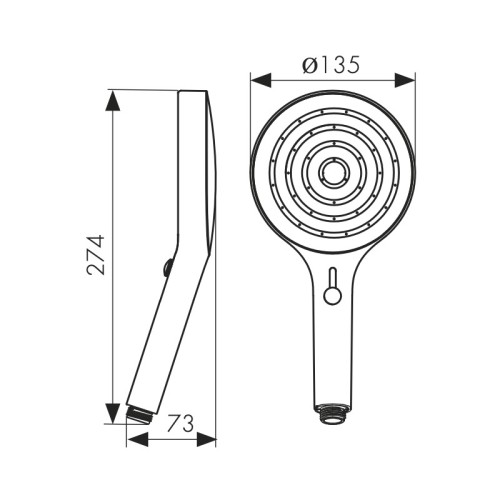 SH-103 Душевая лейка KAISER 4-х режимная