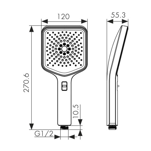 SH-124 Душевая лейка KAISER 3-х режимная