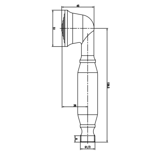 SH-150 Душевая лейка KAISER 1-а режимная