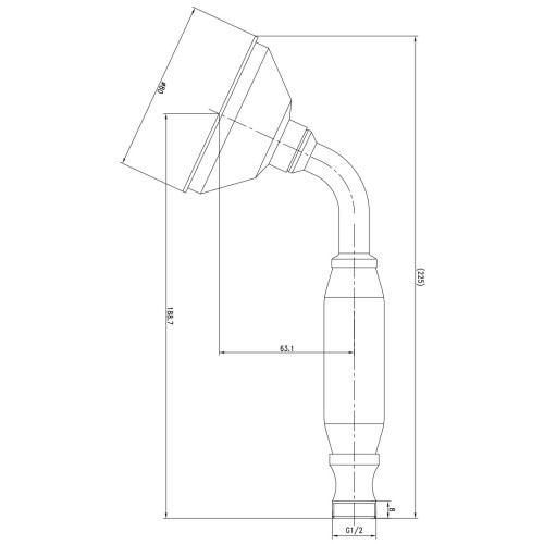 SH-155 Душевая лейка KAISER 1-а режимная