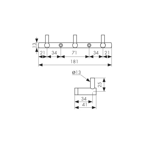 H0003 Планка KAISER с 3-мя крючками
