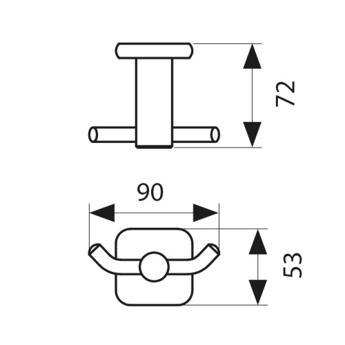 KH-1702 Крючок двойной KAISER