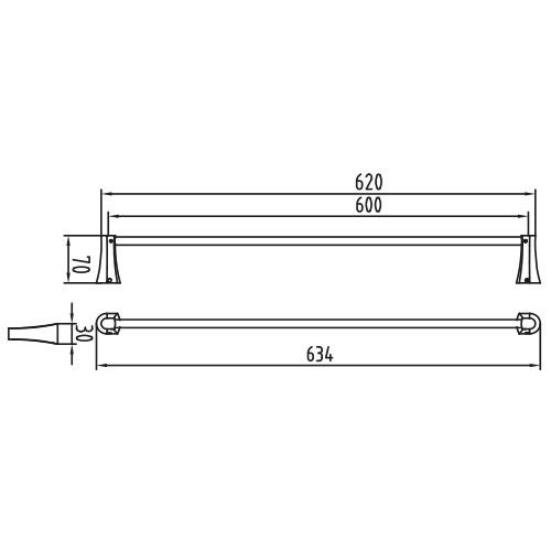 KH-2027 Держатель полотенца KAISER