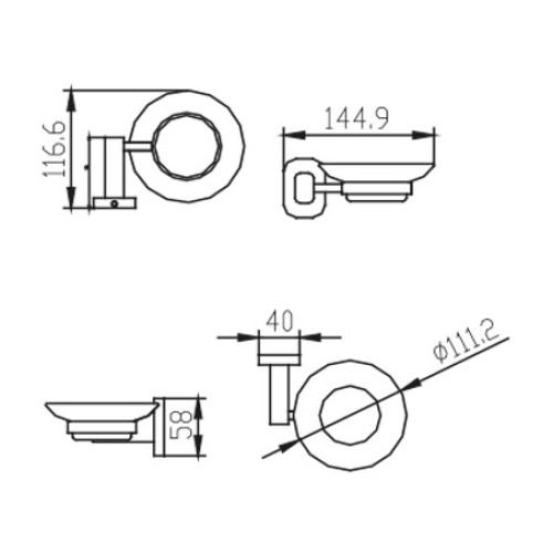 KH-2043 Держатель мыльницы KAISER