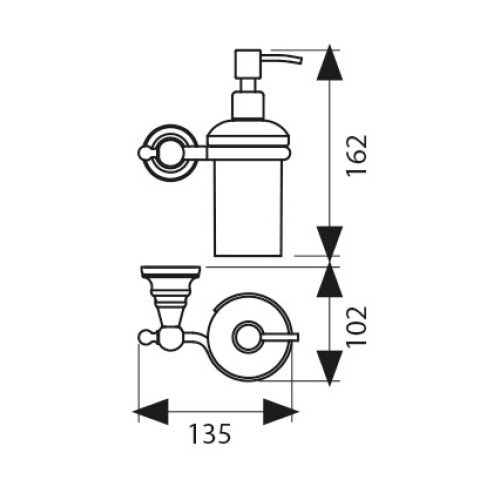 KH-2210 Дозатор для жидкого мыла настенный KAISER