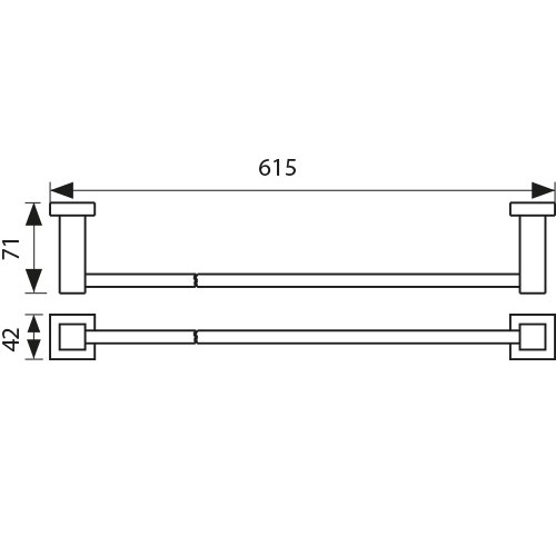 KH-2307 Держатель полотенца KAISER