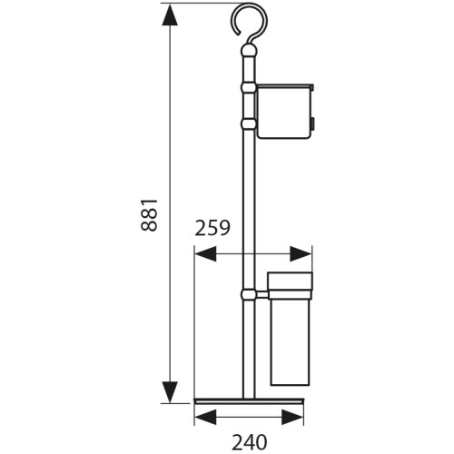 KH-2610 Напольный держатель для туалетной бумаги и ёршика KAISER