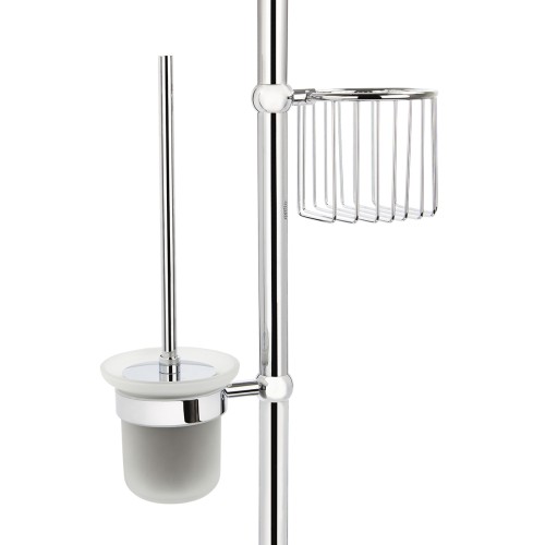 KH-2615 Напольный держатель для туалетной бумаги и ёршика KAISER хром (нерж)