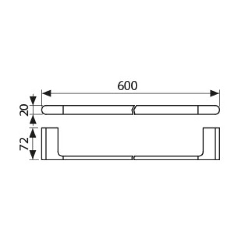 KH-2707 Держатель полотенца L600mm KAISER