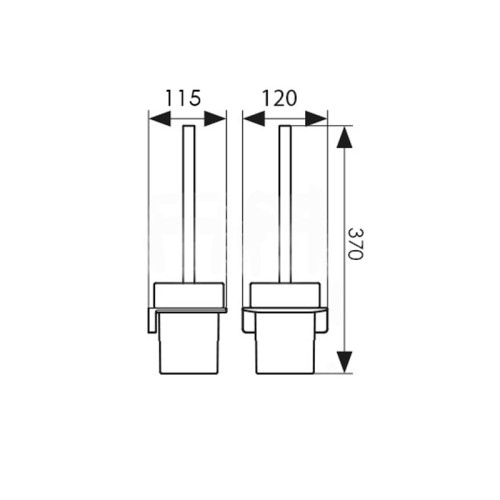 KH-2726 Держатель для туалетного ёршика настенный KAISER
