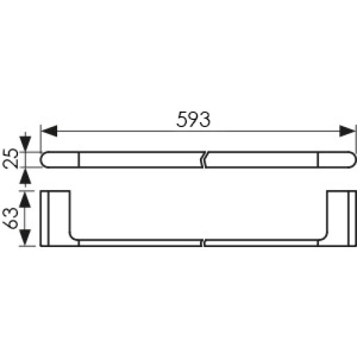 KH-2727 Держатель полотенца L600mm KAISER