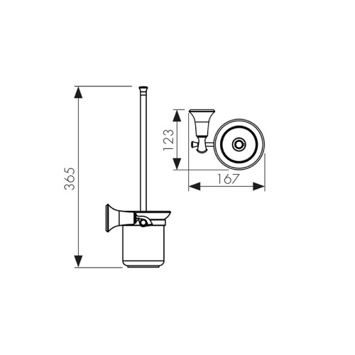 KH-4006 Держатель для туалетного ершика настенный KAISER