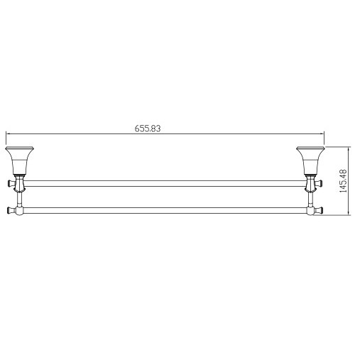 KH-4008 Держатель полотенца двойной KAISER