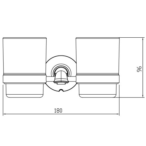 KH-4015 Держатель стаканов двойной KAISER