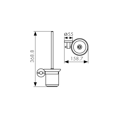 KH-4106 Держатель для туалетного ершика настенный KAISER
