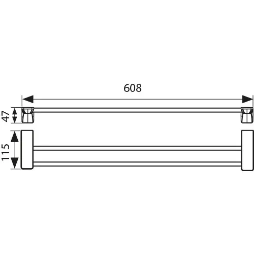 KH-4508 Держатель полотенца 2-х уровневый KAISER KH-4508 Держатель полотенца 2-х уровневый KAISER