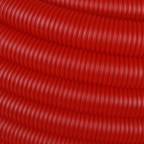 Труба гофрированная STOUT ПНД, цвет красный, наружным диаметром 40 мм для труб диаметром 32 мм