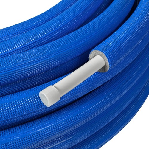 Труба металлопластиковая STOUT в теплоизоляции 32х3,0 (бухта 50 м) (синяя)