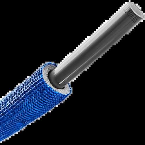 Труба STOUT 16х2,2 (бухта 100 метров) PEX-a из сшитого полиэтилена с кислородным слоем, серая в теплоизоляции (синяя)