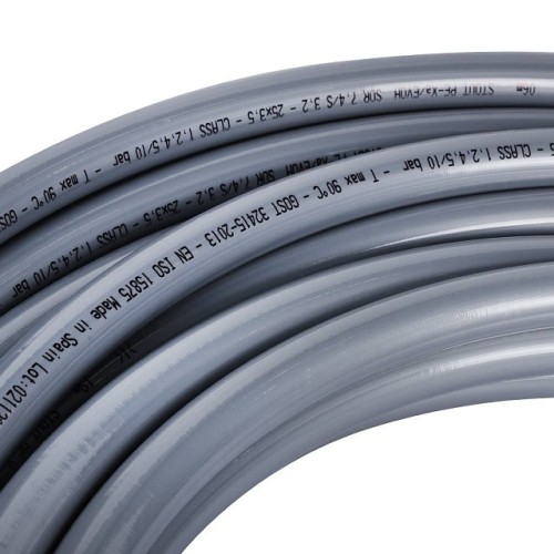 PEX-a труба STOUT SPX 25х3,5 (бухта 30 метров) из сшитого полиэтилена с кислородным слоем, серая