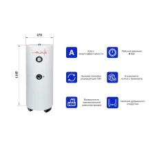 Водонагреватель косвенного нагрева AXIS THERM X 100, AXISTRX100