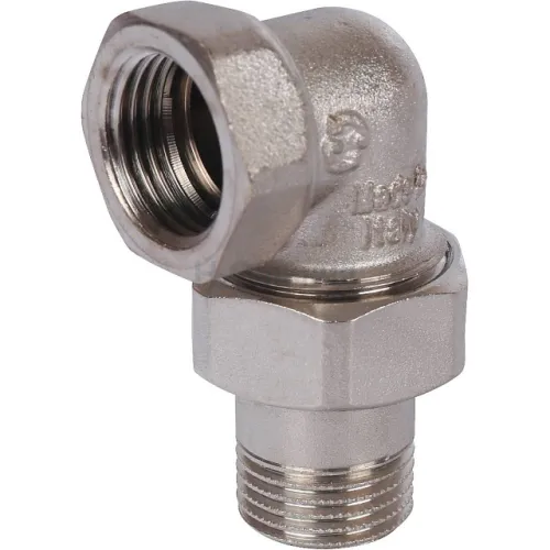 Разъемное угловое соединение STOUT американка ВН 1/2 уплотнение под гайкой o-ring кольцо, никелированное