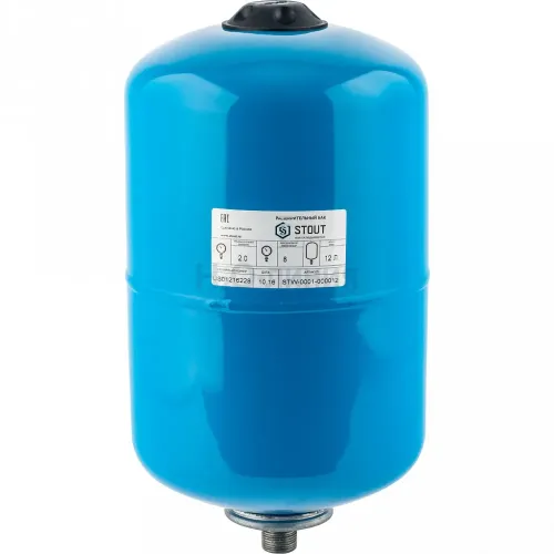 Расширительный бак (гидроаккумулятор) Stout STW-0001 12 л с незаменяемой мембраной, для системы водоснабжения Расширительный бак (гидроаккумулятор) Stout STW-0001 12 л с незаменяемой мембраной, для системы водоснабжения
