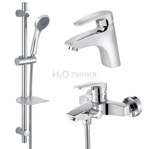 6800К Комплект смесителей KAISER Guss для ванной комнаты