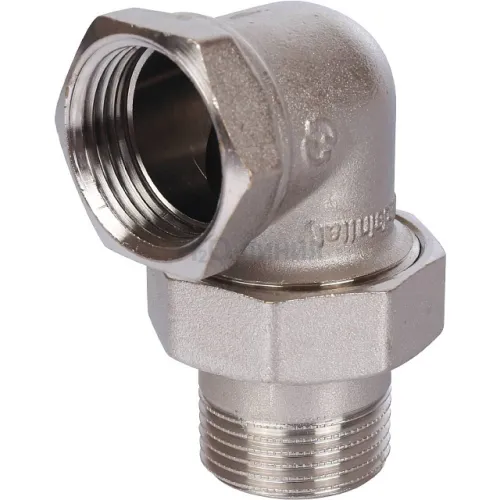 Разъемное угловое соединение STOUT американка ВН, никелированное 1