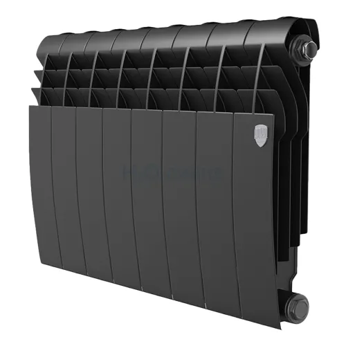 Радиатор отопления биметаллический Royal Thermo BILINER B 350 Чёрный - 8 секц., RTBB335008