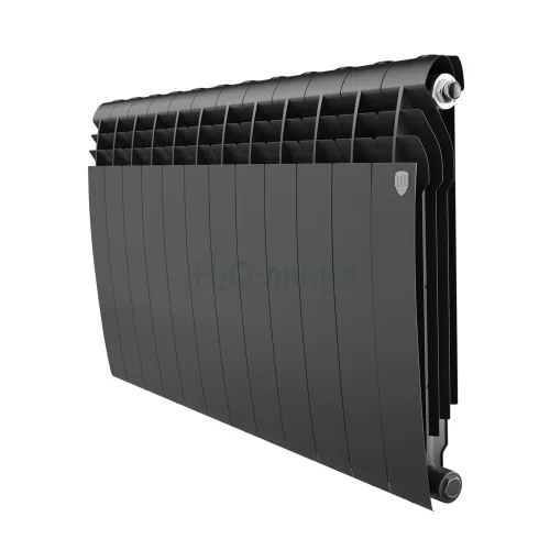 Радиатор отопления биметаллический Royal Thermo BILINER B 500 Чёрный - 12 секц., RTBB350012