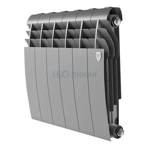 Радиатор отопления биметаллический Royal Thermo BILINER B 350 Серебристый - 6 секц., RTBS335006