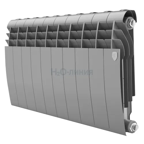 Радиатор отопления биметаллический Royal Thermo BILINER B 350 Серебристый - 10 секц., RTBS335010