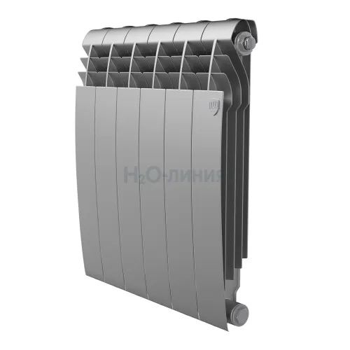 Радиатор отопления биметаллический Royal Thermo BILINER B 500 Серебристый - 6 секц., RTBS350006