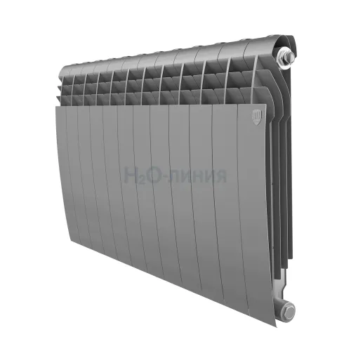 Радиатор отопления биметаллический Royal Thermo BILINER B 500 Серебристый - 12 секц., RTBS350012