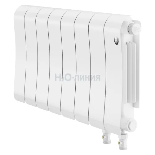 Радиатор отопления биметаллический Royal Thermo Infinity 300 Bianco Traffico VR80 - 8 секц., RTIBTVR8030008