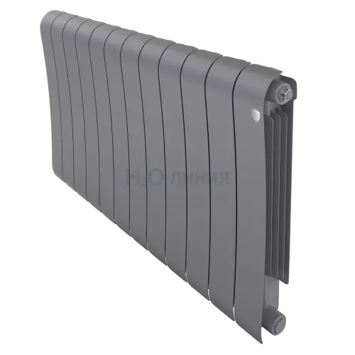 Радиатор отопления биметаллический Royal Thermo Infinity 500 Silver Satin - 12 секц., RTINSS50012