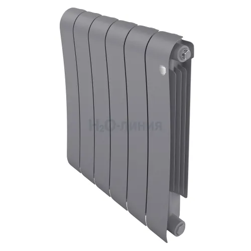 Радиатор отопления биметаллический Royal Thermo Infinity 500 Silver Satin - 6 секц., RTINSS5006