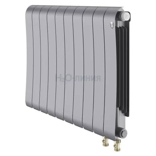Радиатор отопления биметаллический Royal Thermo Infinity 500 Silver Satin VR80 - 10 секц., RTINSSVR8050010
