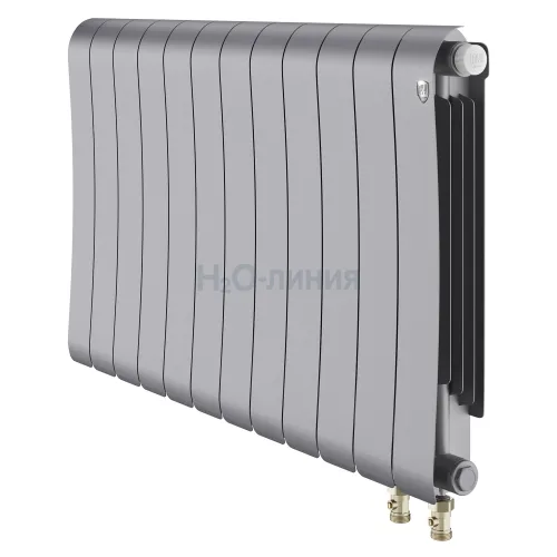 Радиатор отопления биметаллический Royal Thermo Infinity 500 Silver Satin VR80 - 12 секц., RTINSSVR8050012