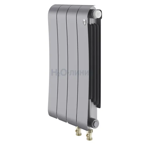 Радиатор отопления биметаллический Royal Thermo Infinity 500 Silver Satin VR80 - 4 секц., RTINSSVR805004