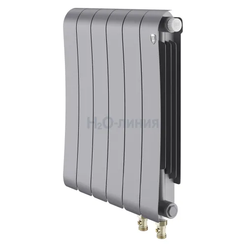 Радиатор отопления биметаллический Royal Thermo Infinity 500 Silver Satin VR80 - 6 секц., RTINSSVR805006