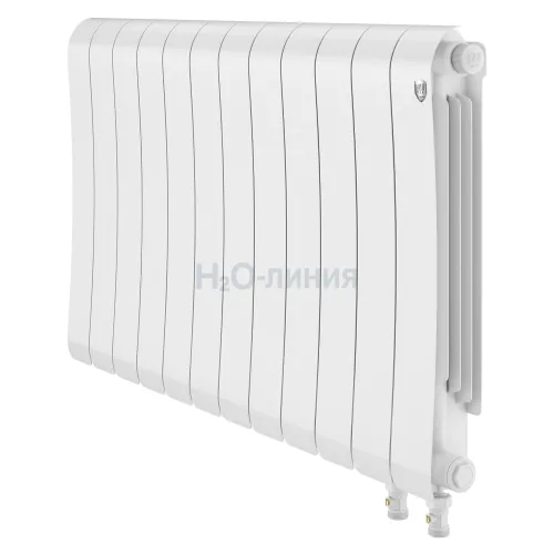 Радиатор отопления биметаллический Royal Thermo Infinity 500 Bianco Traffico VR80 - 12 секц., RTINVR8050012