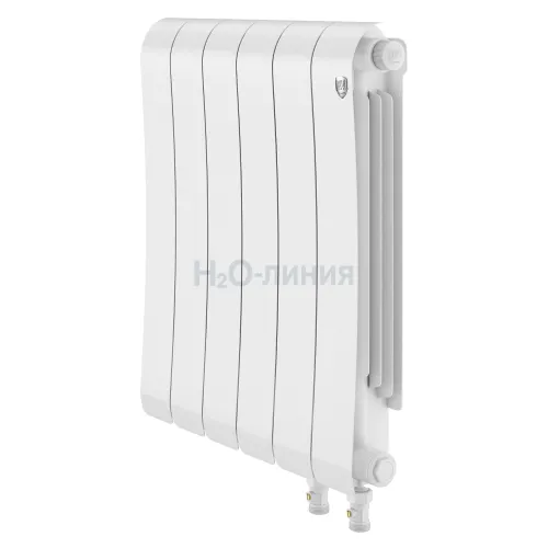 Радиатор отопления биметаллический Royal Thermo Infinity 500 Bianco Traffico VR80 - 6 секц., RTINVR805006