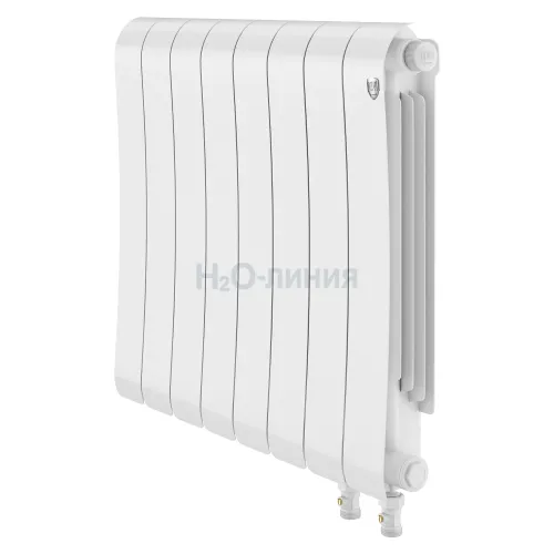 Радиатор отопления биметаллический Royal Thermo Infinity 500 Bianco Traffico VR80 - 8 секц., RTINVR805008