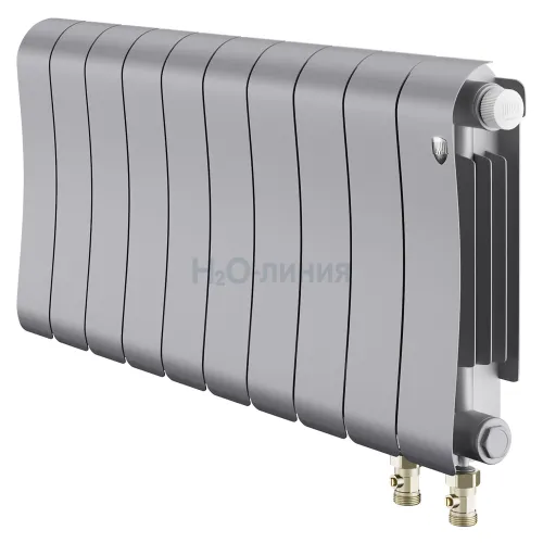Радиатор отопления биметаллический Royal Thermo Infinity 300 Silver Satin VR80 - 10 секц., RTISSVR8030010